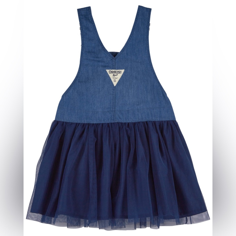 OshKosh B'gosh Baby Tulle and Denim Jumper Dress 18m - Picture 2 of 12